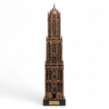 Domtoren Utrecht met voet, zwart-brons
