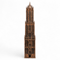 Domtoren Utrecht zonder voet, zwart-brons