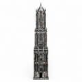 Domtoren Utrecht zonder voet, zwart-zilver