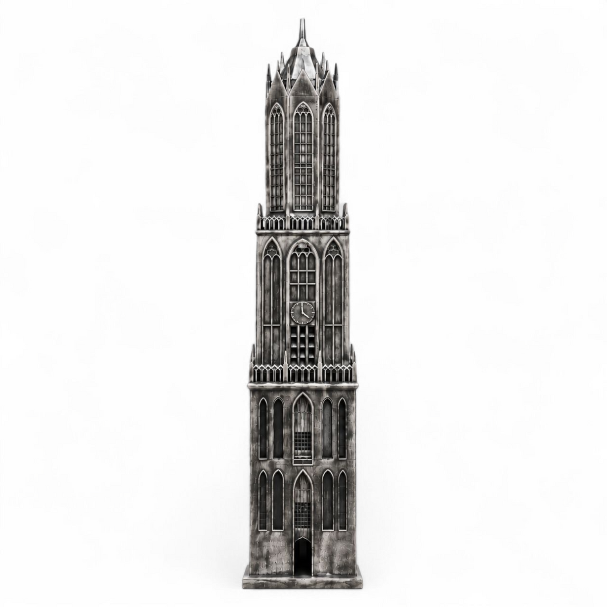 Domtoren Utrecht zonder voet, zwart-zilver