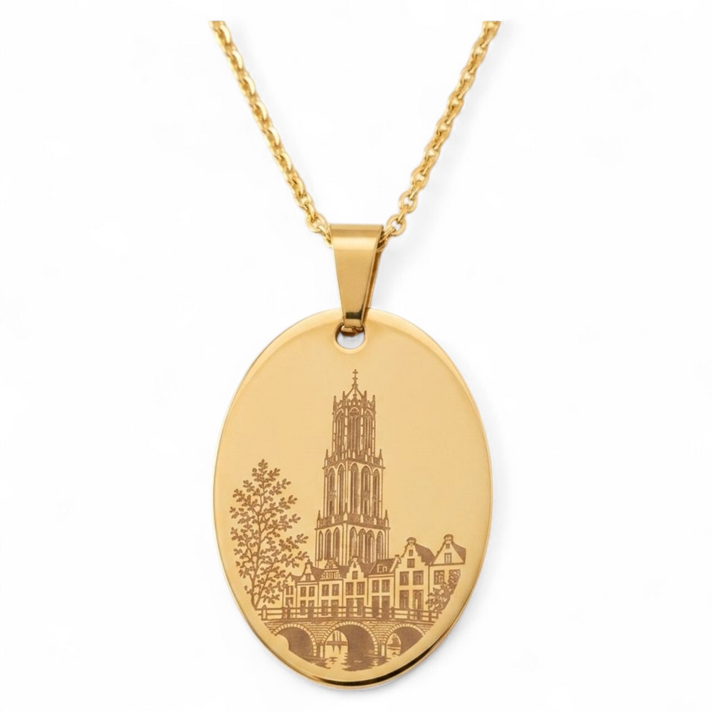 Utrecht ketting met ovale Domtoren-hanger