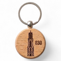 Ronde bamboe 030-sleutelhanger Utrecht