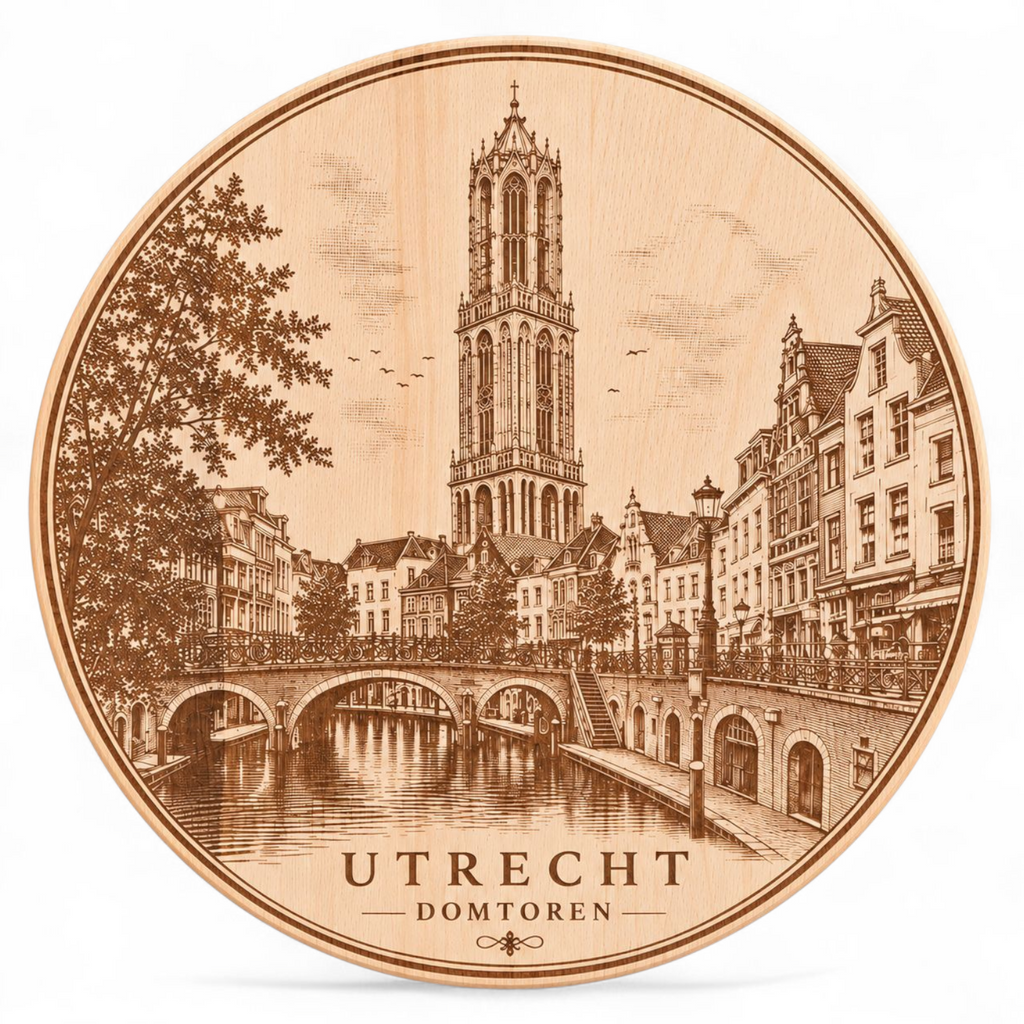 Beuken snij- en borrelplank Utrecht, Grachtzicht
