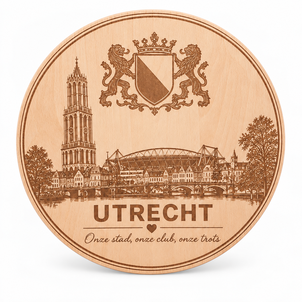 Beuken snij- en borrelplank Utrecht, Stad & Trots