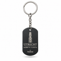 Zwarte dogtag-sleutelhanger Utrecht