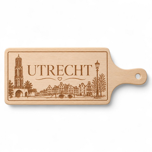 Beuken snij- en borrelplank Utrecht, 33 × 14 cm
