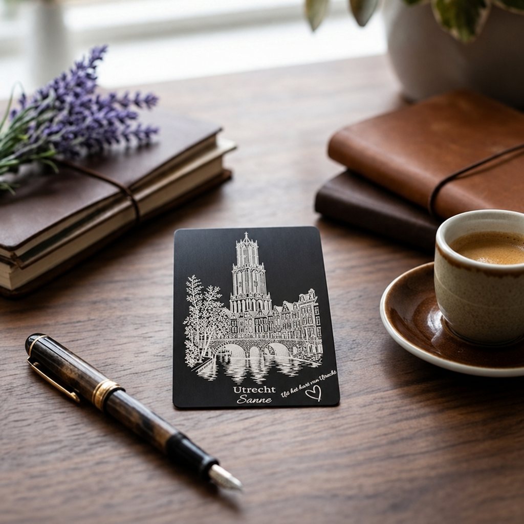 Sfeerfoto van Utrecht portemonneekaart met Domtoren