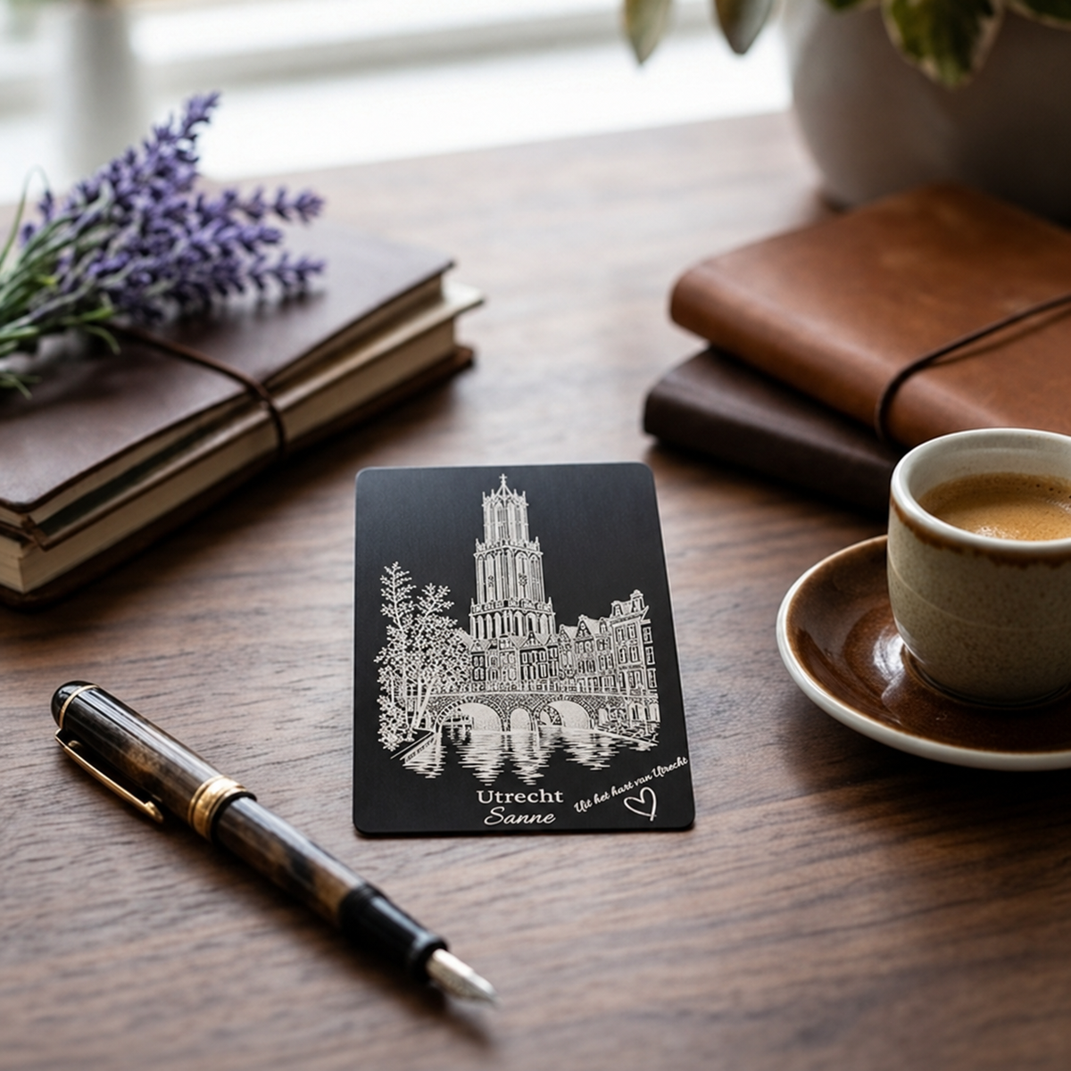 Sfeerfoto van Utrecht portemonneekaart met Domtoren