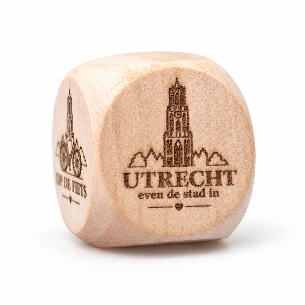Utrecht houten keuzedobbelsteen van beukenhout