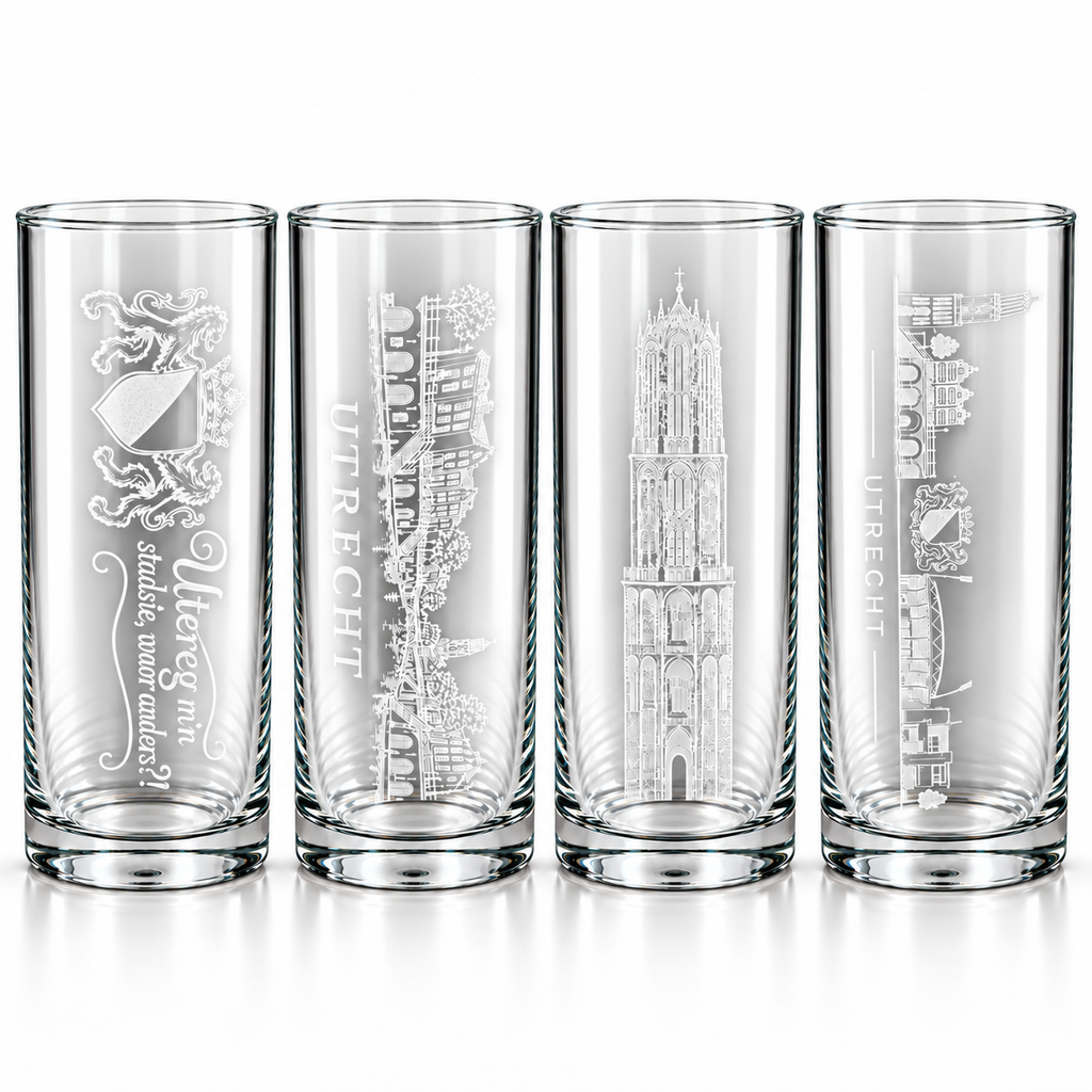 Set van 4 Utrecht longdrinkglazen