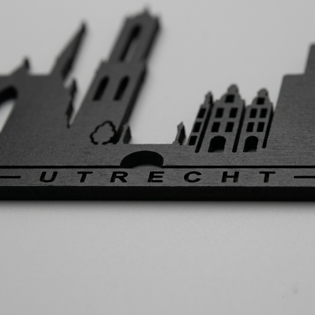 Detail van Houten skyline Utrecht met Domtoren